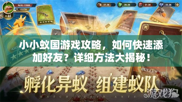 小小蟻國游戲攻略，如何快速添加好友？詳細方法大揭秘！