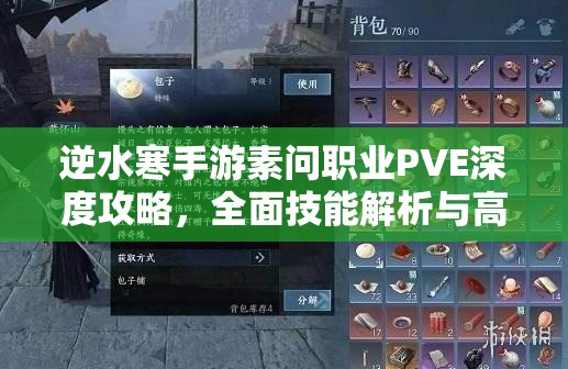 逆水寒手游素問職業(yè)PVE深度攻略，全面技能解析與高效連招秘籍