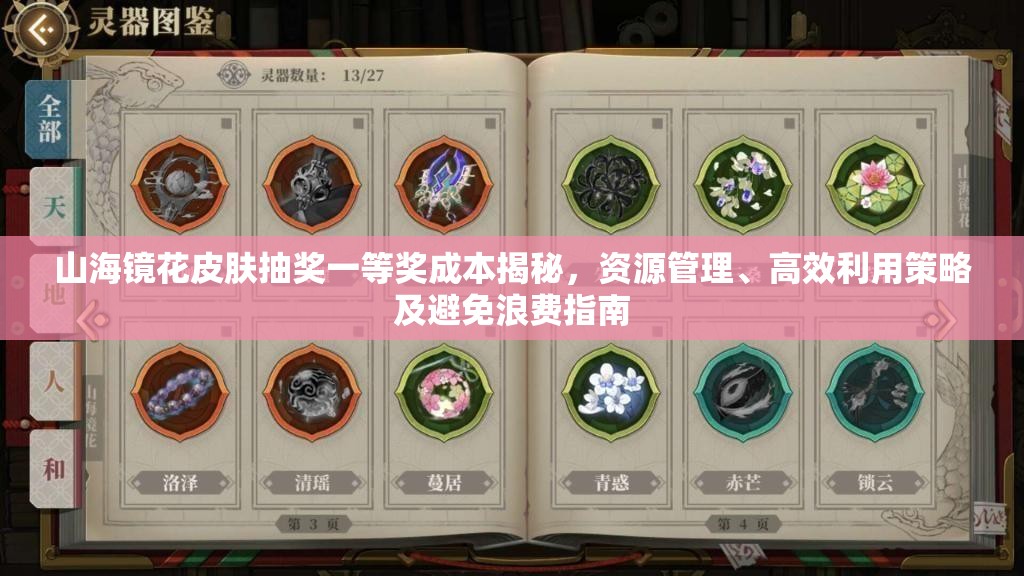 山海鏡花皮膚抽獎一等獎成本揭秘，資源管理、高效利用策略及避免浪費指南