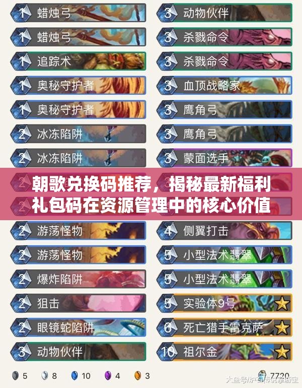 朝歌兌換碼推薦，揭秘最新福利禮包碼在資源管理中的核心價(jià)值與高效運(yùn)用策略