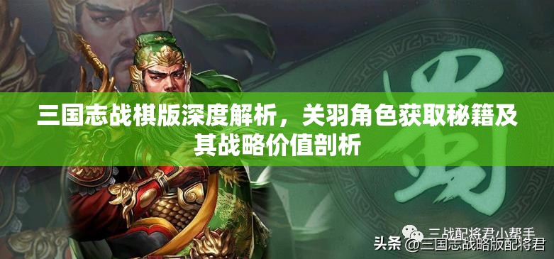三國(guó)志戰(zhàn)棋版深度解析，關(guān)羽角色獲取秘籍及其戰(zhàn)略?xún)r(jià)值剖析