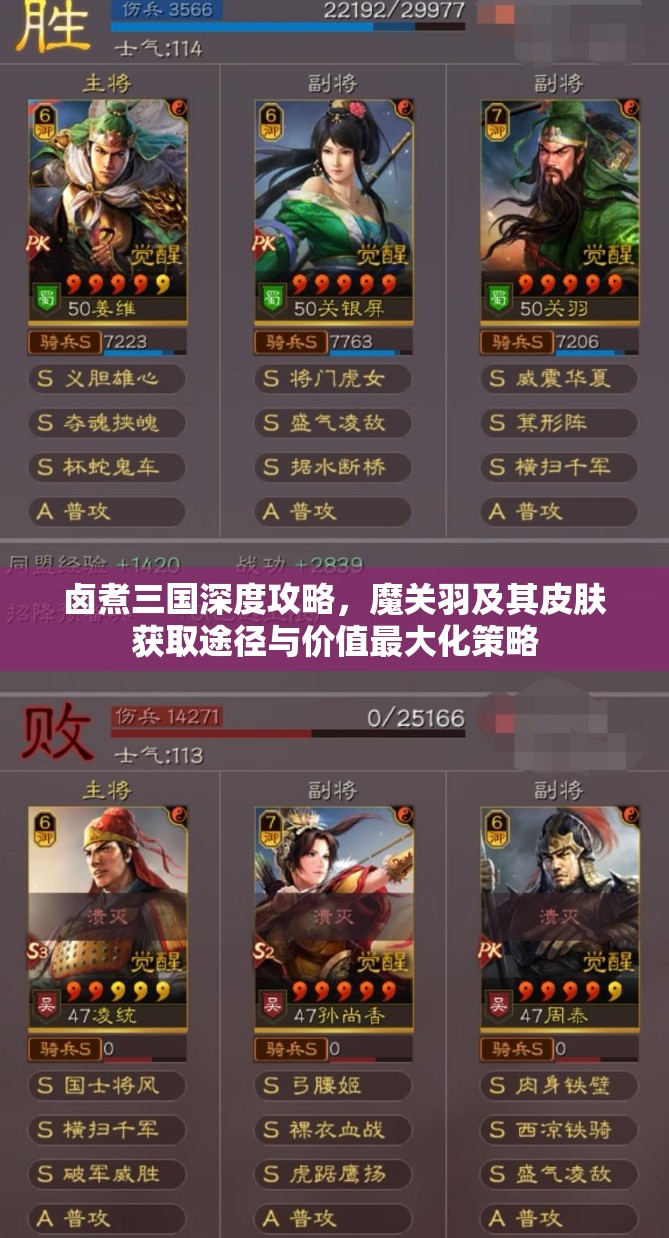 鹵煮三國深度攻略，魔關(guān)羽及其皮膚獲取途徑與價值最大化策略