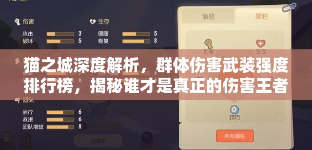 貓之城深度解析，群體傷害武裝強(qiáng)度排行榜，揭秘誰才是真正的傷害王者？