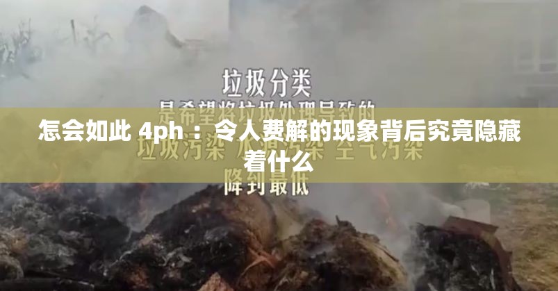 怎會如此 4ph ：令人費解的現(xiàn)象背后究竟隱藏著什么