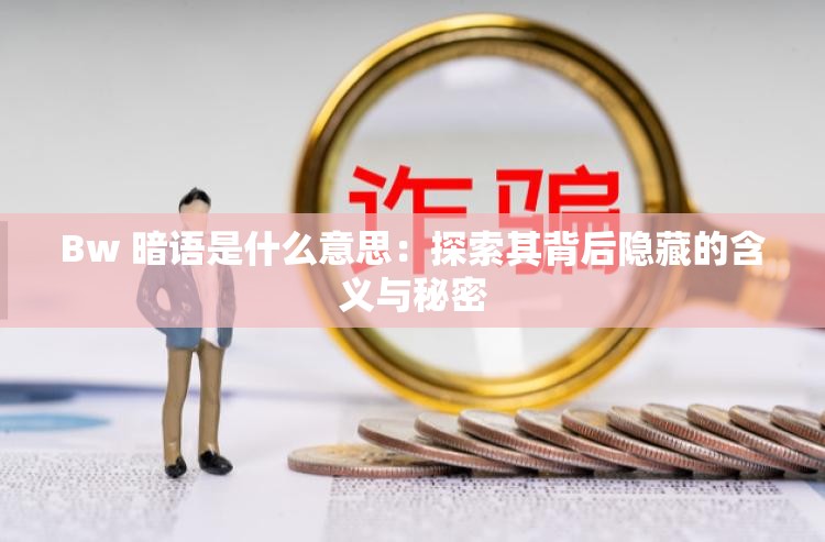 Bw 暗語是什么意思：探索其背后隱藏的含義與秘密