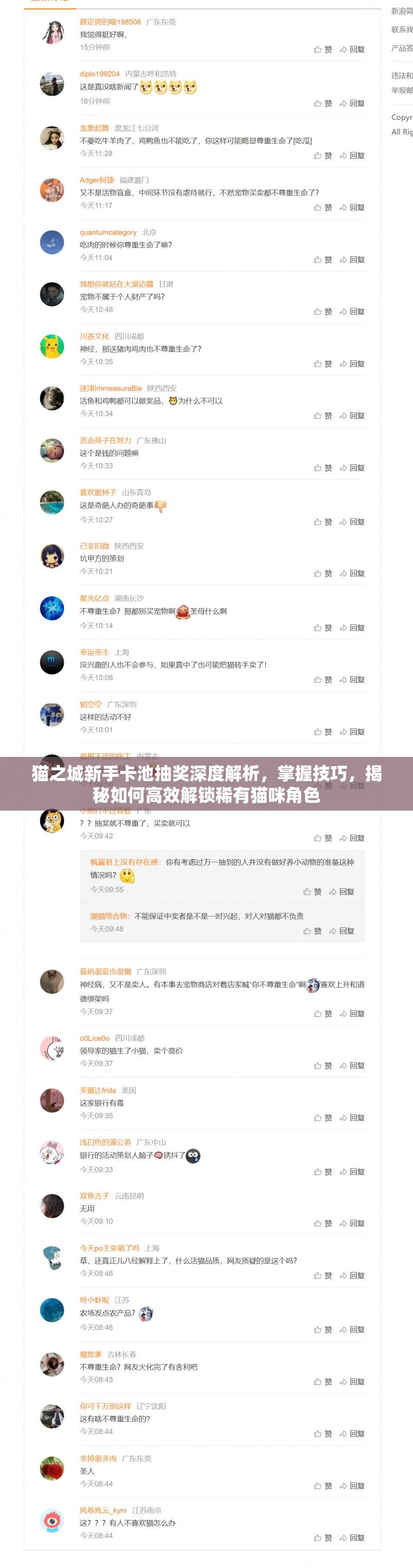 貓之城新手卡池抽獎深度解析，掌握技巧，揭秘如何高效解鎖稀有貓咪角色