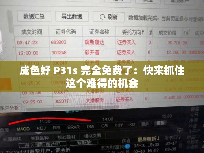 成色好 P31s 完全免費(fèi)了：快來(lái)抓住這個(gè)難得的機(jī)會(huì)