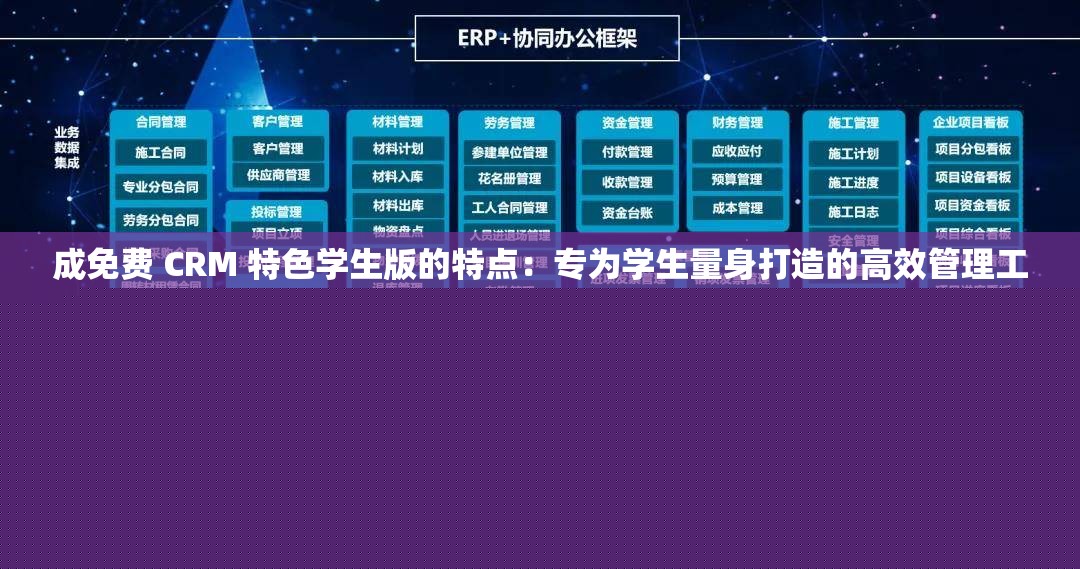 成免費(fèi) CRM 特色學(xué)生版的特點(diǎn)：專為學(xué)生量身打造的高效管理工具