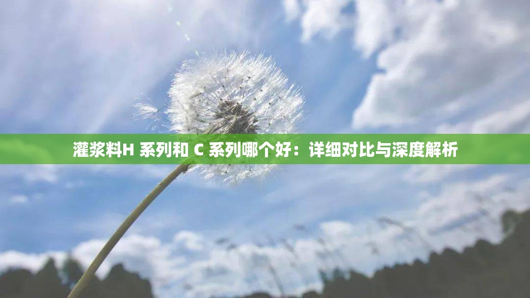 灌漿料H 系列和 C 系列哪個(gè)好：詳細(xì)對(duì)比與深度解析