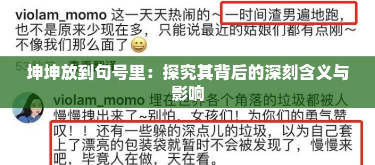 坤坤放到句號(hào)里：探究其背后的深刻含義與影響