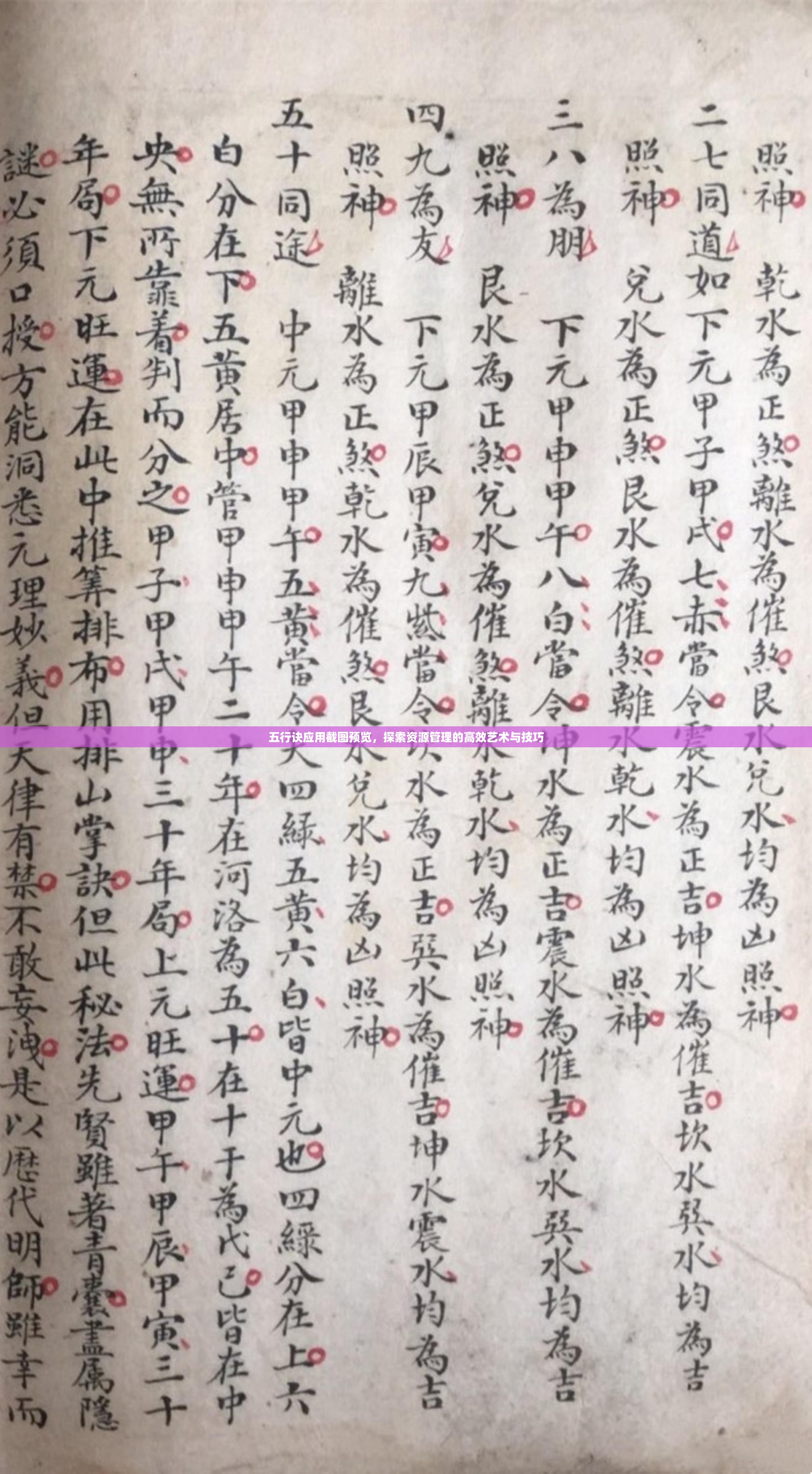 五行訣應(yīng)用截圖預(yù)覽，探索資源管理的高效藝術(shù)與技巧