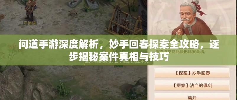 問道手游深度解析，妙手回春探案全攻略，逐步揭秘案件真相與技巧
