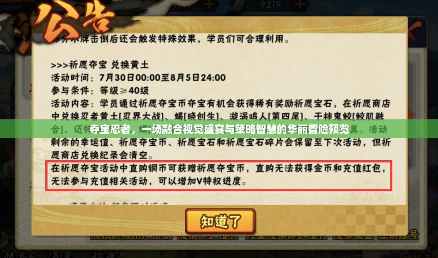 奪寶忍者，一場(chǎng)融合視覺(jué)盛宴與策略智慧的華麗冒險(xiǎn)預(yù)覽