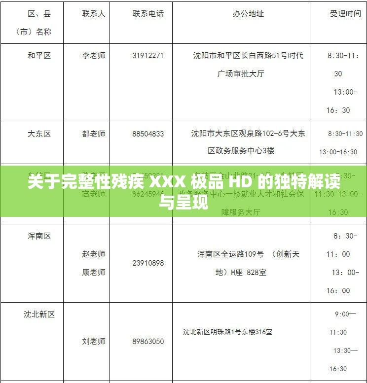 關(guān)于完整性殘疾 XXX 極品 HD 的獨(dú)特解讀與呈現(xiàn)