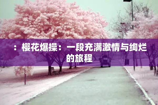 ：櫻花爆操：一段充滿激情與絢爛的旅程