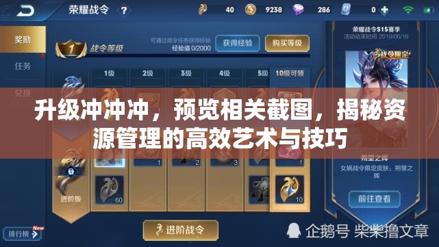 升級(jí)沖沖沖，預(yù)覽相關(guān)截圖，揭秘資源管理的高效藝術(shù)與技巧
