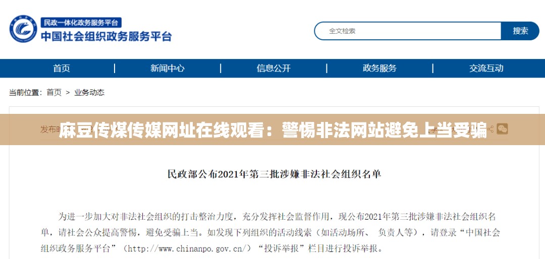 麻豆傳煤傳媒網(wǎng)址在線觀看：警惕非法網(wǎng)站避免上當(dāng)受騙