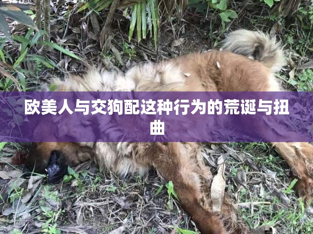 歐美人與交狗配這種行為的荒誕與扭曲