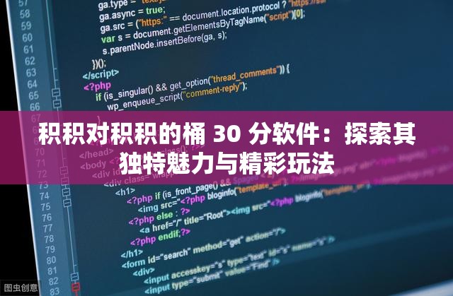 積積對(duì)積積的桶 30 分軟件：探索其獨(dú)特魅力與精彩玩法