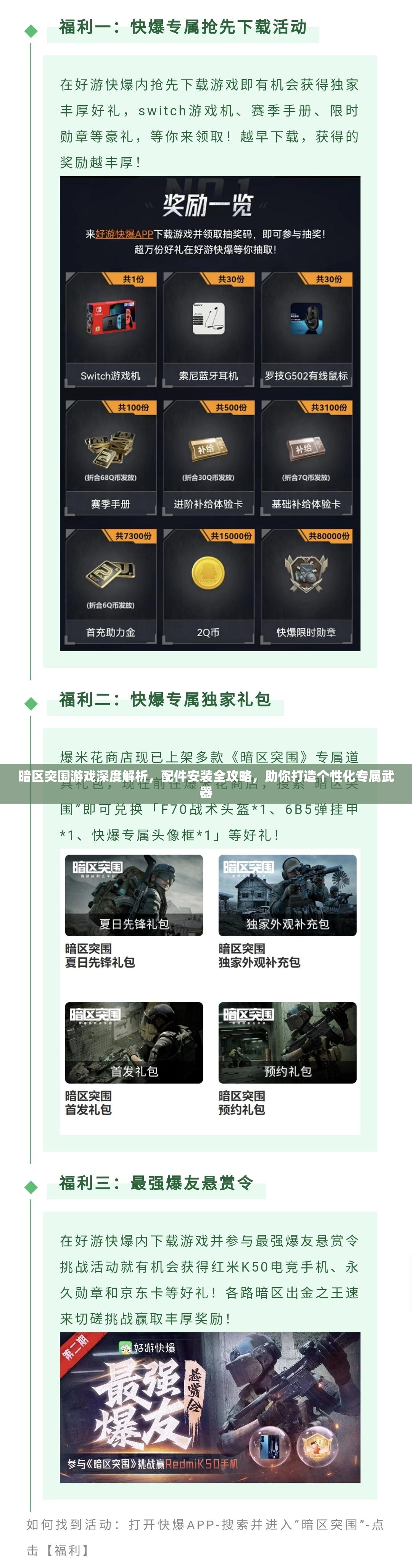 暗區(qū)突圍游戲深度解析，配件安裝全攻略，助你打造個(gè)性化專屬武器