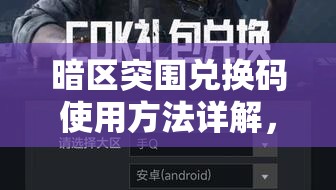 暗區(qū)突圍兌換碼使用方法詳解，在資源管理中提升效率與重要性的策略分享
