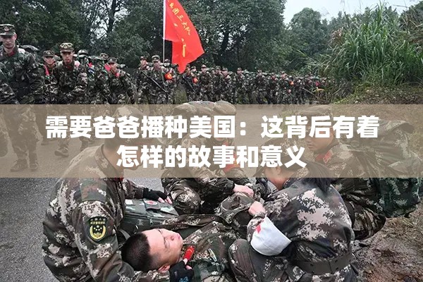 需要爸爸播種美國：這背后有著怎樣的故事和意義