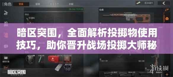 暗區(qū)突圍，全面解析投擲物使用技巧，助你晉升戰(zhàn)場投擲大師秘籍