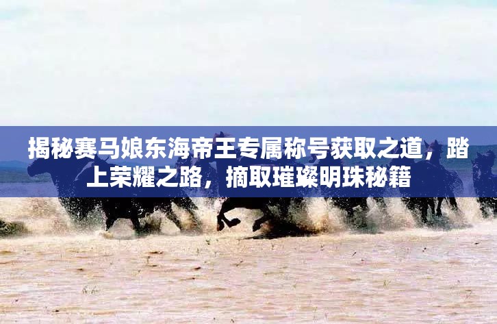 揭秘賽馬娘東海帝王專屬稱號獲取之道，踏上榮耀之路，摘取璀璨明珠秘籍