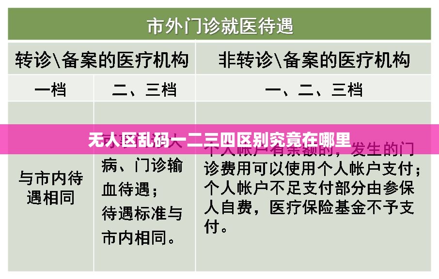無人區(qū)亂碼一二三四區(qū)別究竟在哪里