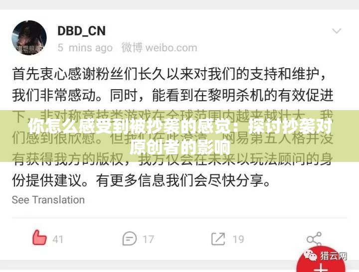 你怎么感受到被抄襲的感覺：探討抄襲對原創(chuàng)者的影響