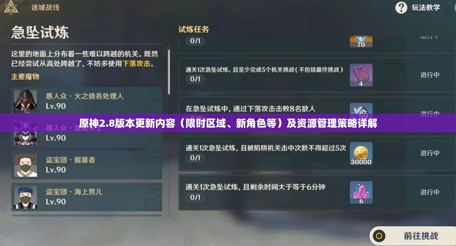 原神2.8版本更新內(nèi)容（限時區(qū)域、新角色等）及資源管理策略詳解