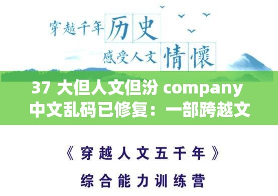 37 大但人文但汾 company 中文亂碼已修復：一部跨越文化的情感之旅