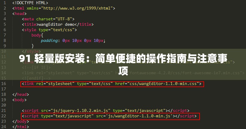 91 輕量版安裝：簡單便捷的操作指南與注意事項(xiàng)
