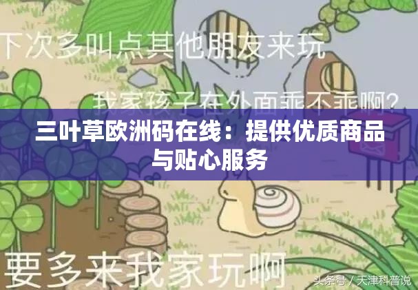 三葉草歐洲碼在線：提供優(yōu)質(zhì)商品與貼心服務(wù)