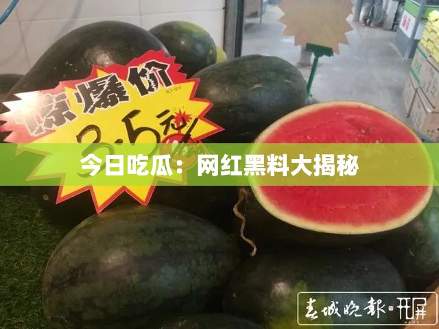 今日吃瓜：網(wǎng)紅黑料大揭秘