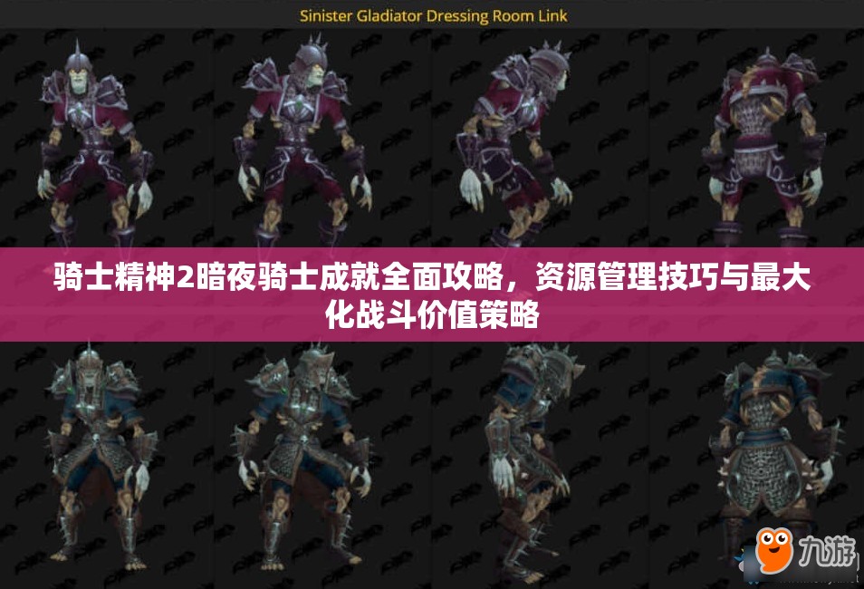 騎士精神2暗夜騎士成就全面攻略，資源管理技巧與最大化戰(zhàn)斗價(jià)值策略