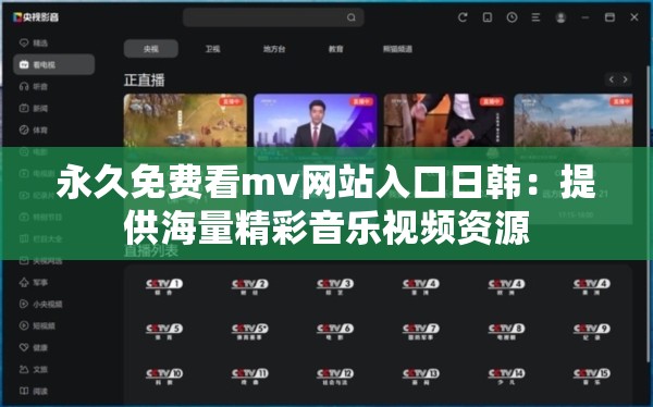 永久免費看mv網(wǎng)站入口日韓：提供海量精彩音樂視頻資源