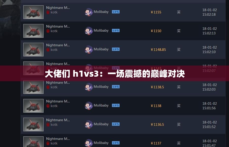 大佬們 h1vs3：一場震撼的巔峰對決