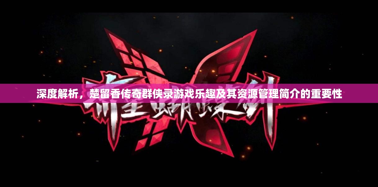 深度解析，楚留香傳奇群俠錄游戲樂趣及其資源管理簡介的重要性