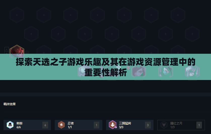探索天選之子游戲樂趣及其在游戲資源管理中的重要性解析