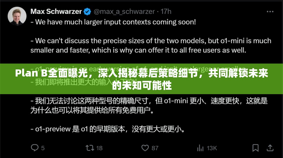 Plan B全面曝光，深入揭秘幕后策略細(xì)節(jié)，共同解鎖未來的未知可能性