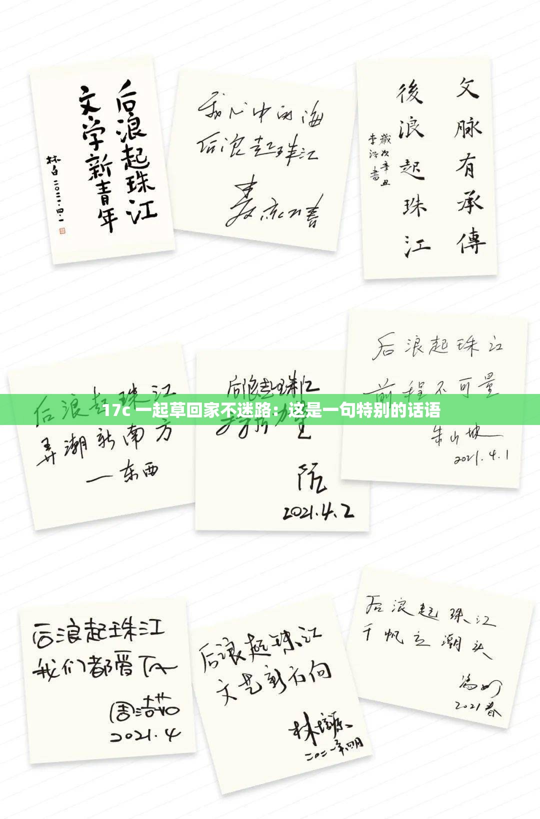 17c 一起草回家不迷路：這是一句特別的話語(yǔ)