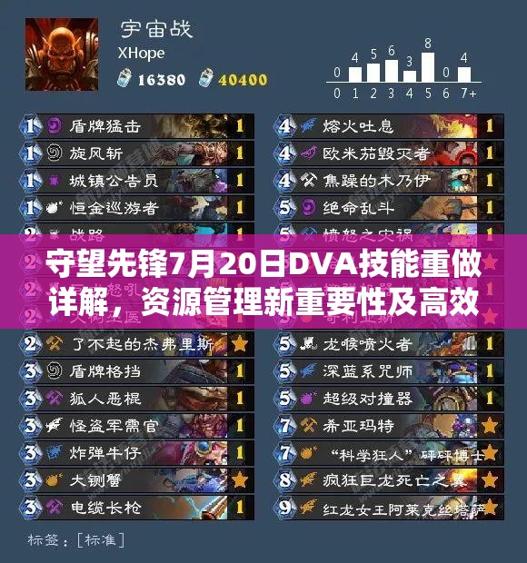守望先鋒7月20日DVA技能重做詳解，資源管理新重要性及高效運(yùn)用實(shí)戰(zhàn)策略