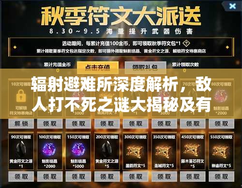 輻射避難所深度解析，敵人打不死之謎大揭秘及有效應(yīng)對(duì)策略