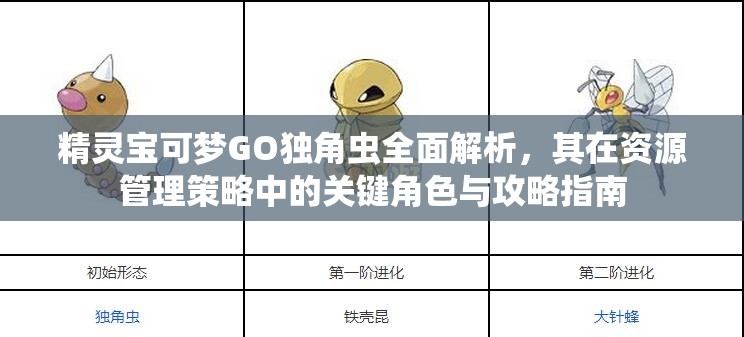 精靈寶可夢GO獨(dú)角蟲全面解析，其在資源管理策略中的關(guān)鍵角色與攻略指南