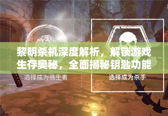 黎明殺機(jī)深度解析，解鎖游戲生存奧秘，全面揭秘鑰匙功能與使用技巧