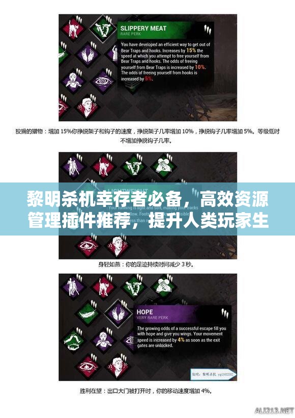 黎明殺機(jī)幸存者必備，高效資源管理插件推薦，提升人類(lèi)玩家生存能力