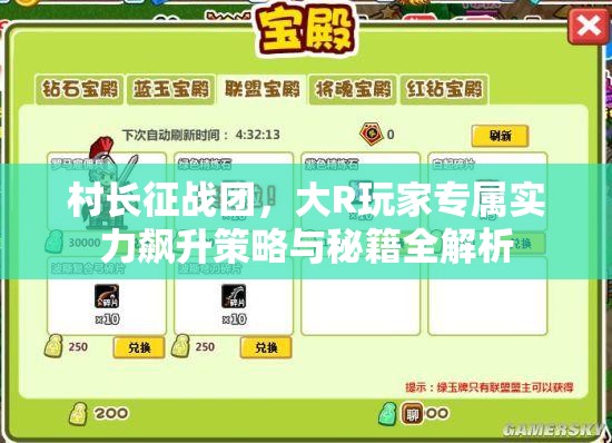 村長(zhǎng)征戰(zhàn)團(tuán)，大R玩家專(zhuān)屬實(shí)力飆升策略與秘籍全解析