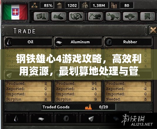 鋼鐵雄心4游戲攻略，高效利用資源，最劃算地處理與管理繳獲裝備策略