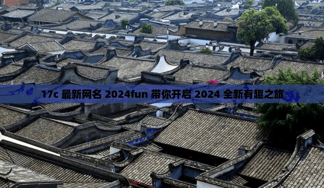 17c 最新網(wǎng)名 2024fun 帶你開啟 2024 全新有趣之旅